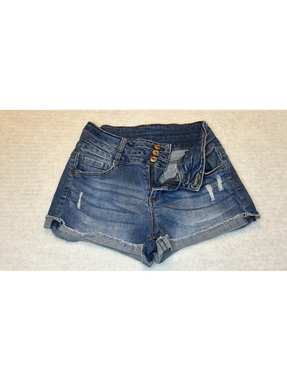Vanilla Star Girls Size 5 Blue Medium Wash Denim Shorts with Pockets